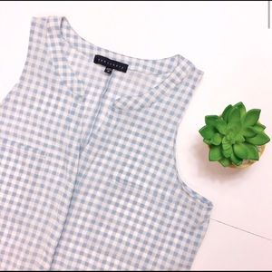 Sanctuary Gingham Print Sleeveless Top NWOT